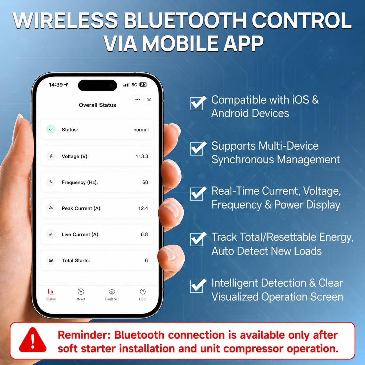 TURBRO S72 Pro Bluetooth Soft Starter 40A HVAC RV AC 7 Ton 84,000 BTU