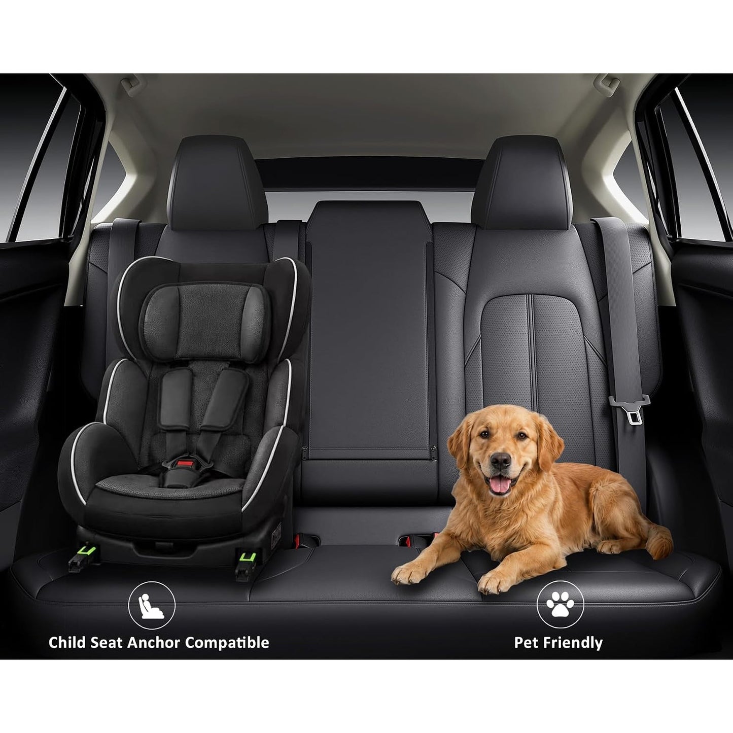 Custom Fit Seat Covers Toyota Corolla 2020-2026 SE XSE FX Black Leather Set