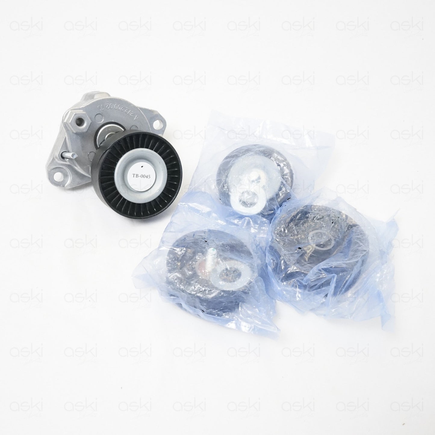 X AUTOHAUX Belt Tensioner Idler Kit C300 C350 E350 2722021019 Cracked pulley