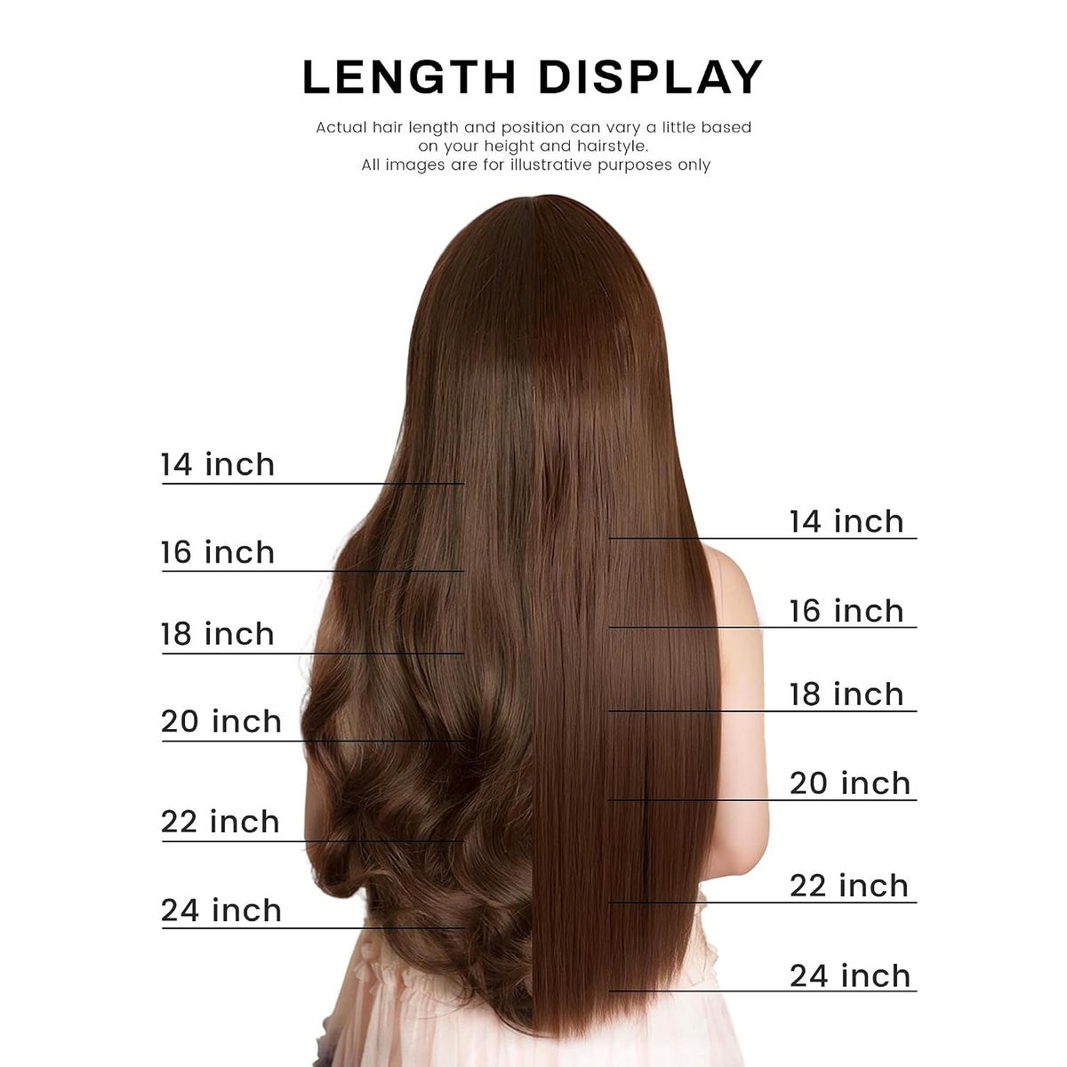 Myralee 22" 120g Butterfly Weft Human Hair Extensions 1B Natural Black