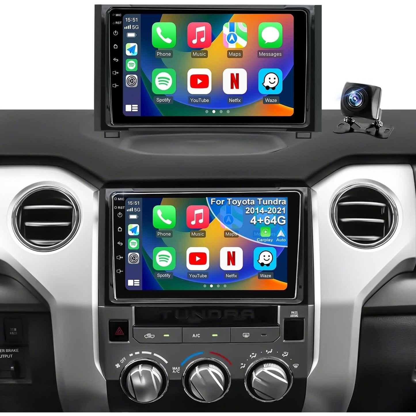 Toyota Tundra 2014-2021 Android Car Stereo 9" CarPlay Android Auto GPS 4+64G