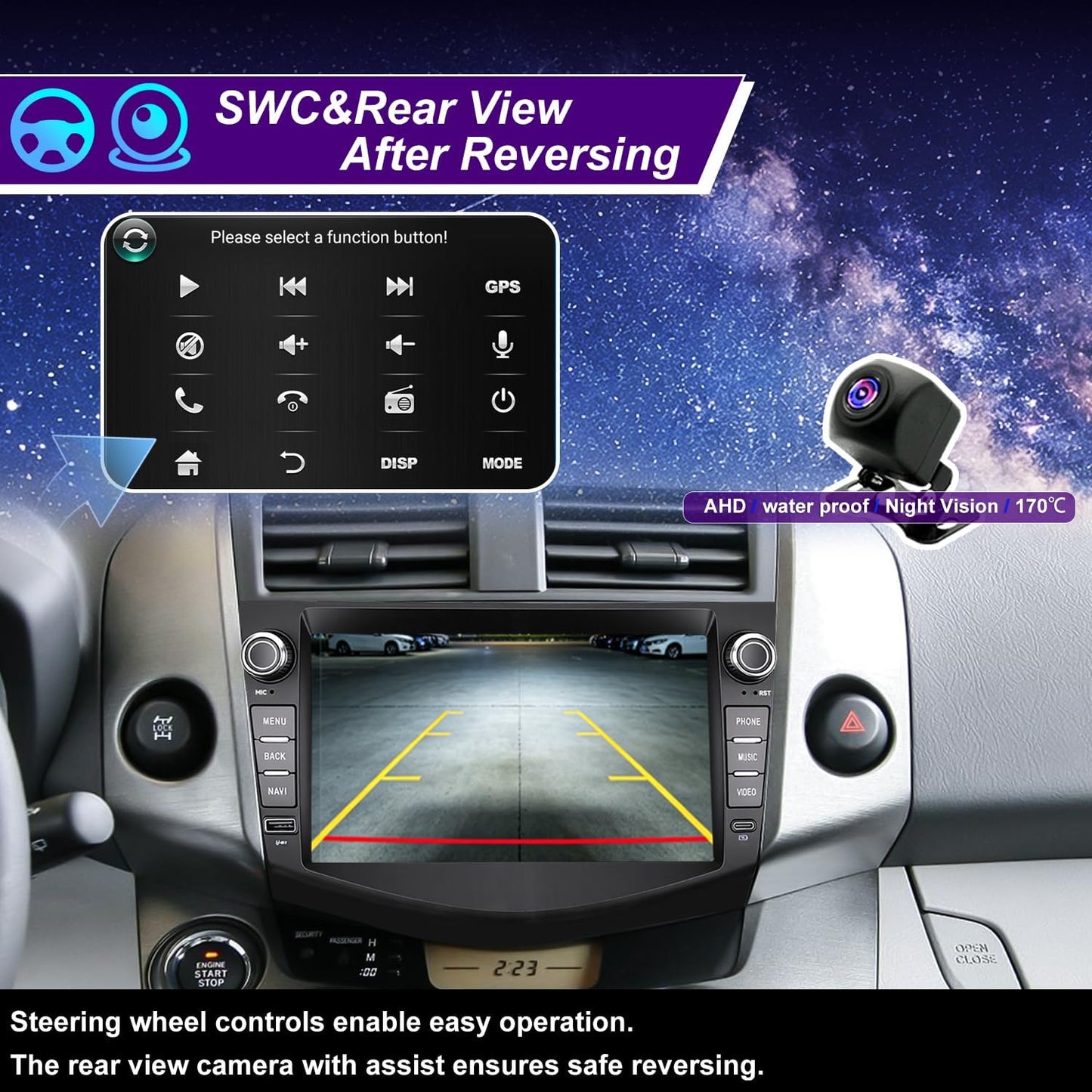 8" Car Stereo for Toyota RAV4 2006-2012 Wireless CarPlay Android Auto GPS 5G WiFi