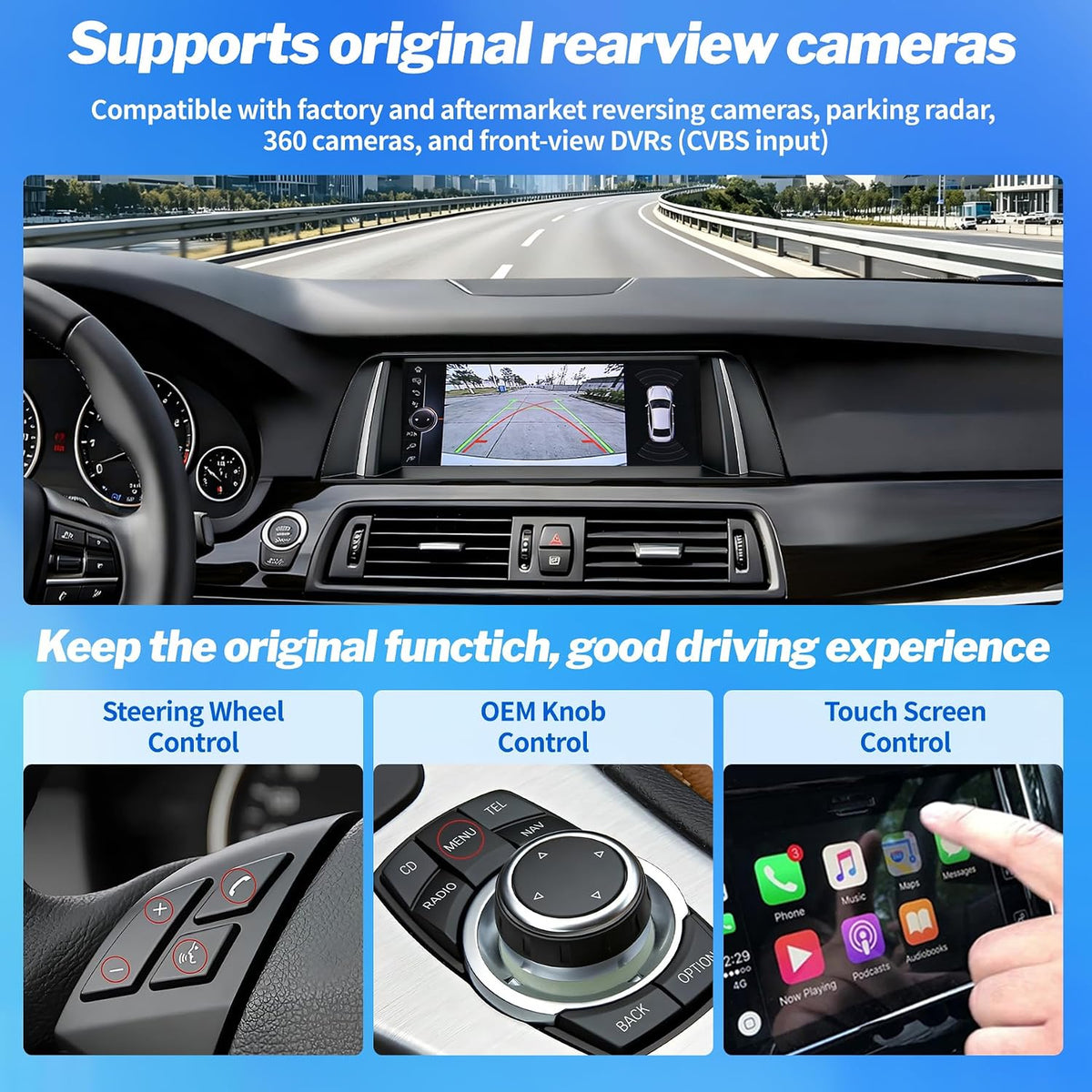 HMYC 10.25" Linux Car Stereo BMW 5 Series F10 F11 NBT CarPlay Android Auto