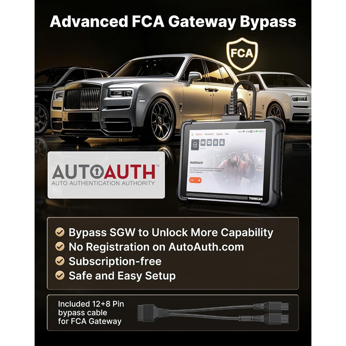 THINKCAR THINKSCAN 689 OBD2 Scanner Bidirectional ECU Coding 3000+ Tests