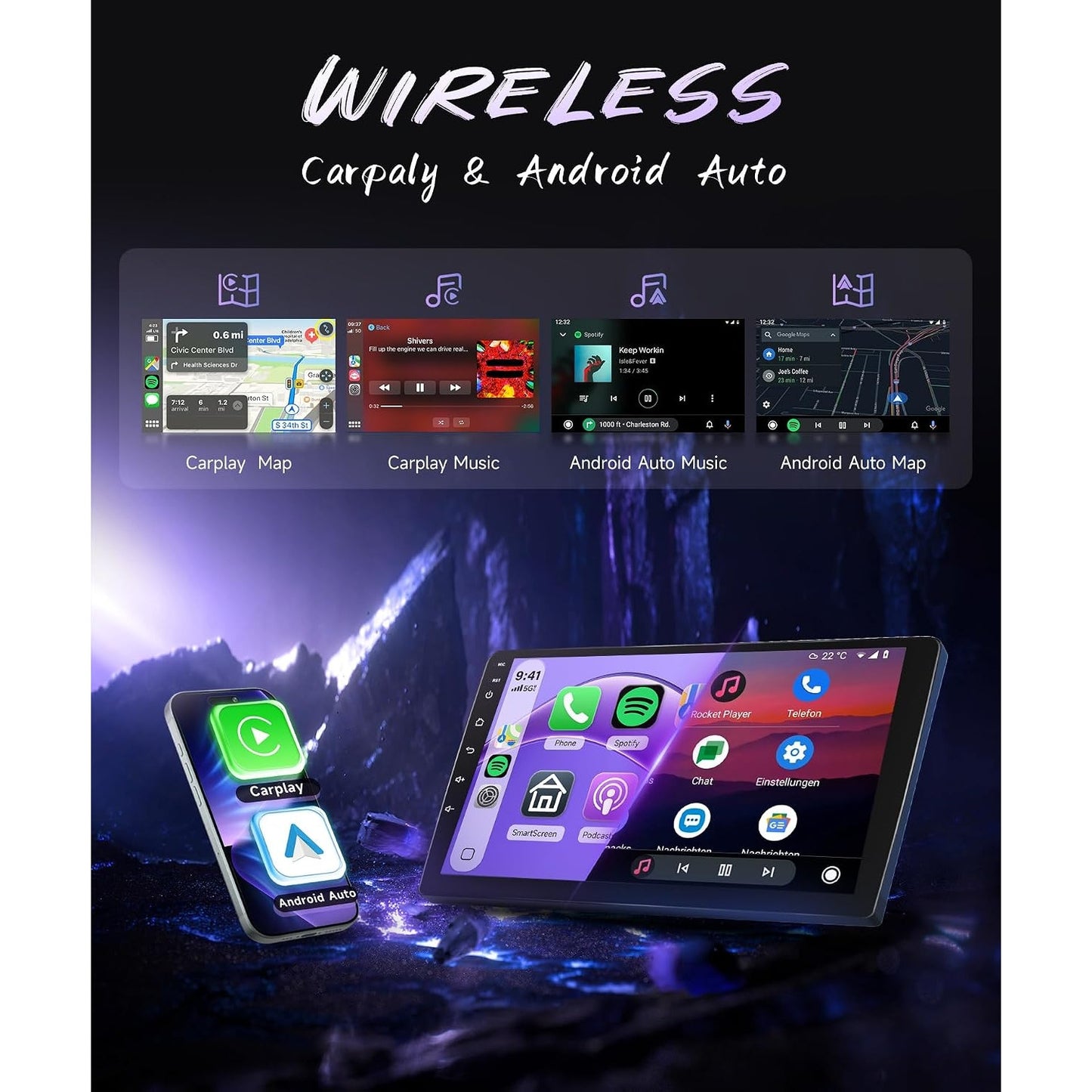 Toyota 4Runner 2003-2009 Android 15 Car Stereo 9" CarPlay Android Auto JBL GPS