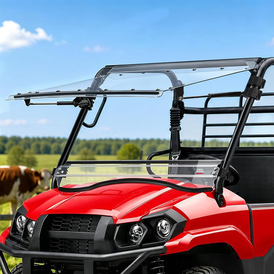 KEMIMOTO 3-in-1 Flip Windshield Kawasaki Mule PRO-MX 2019+ UTV