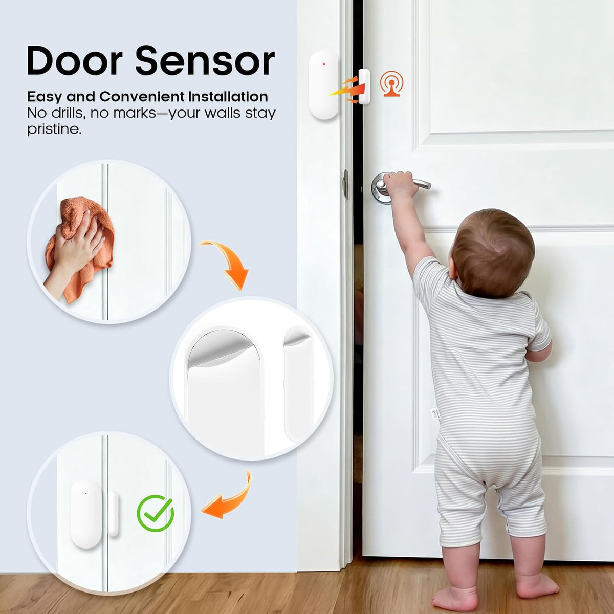 Hapippofa 16PC WiFi 4G Home Alarm System 6 Door 3 Motion Alexa SOS