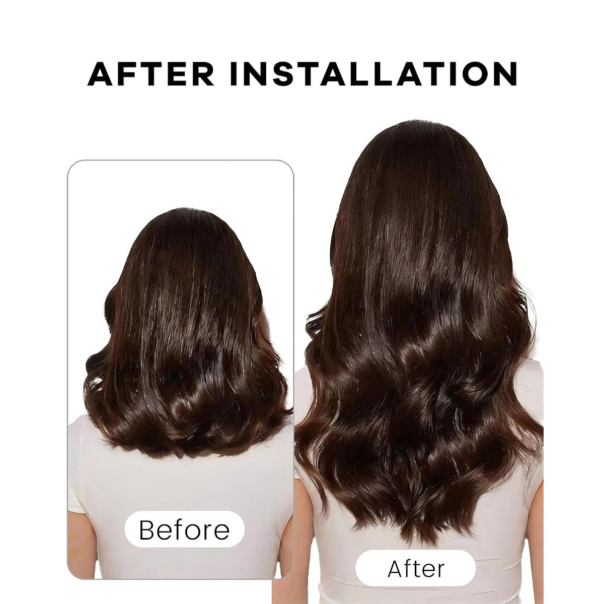 Myralee 22" 120g Butterfly Weft Human Hair Extensions 1B Natural Black