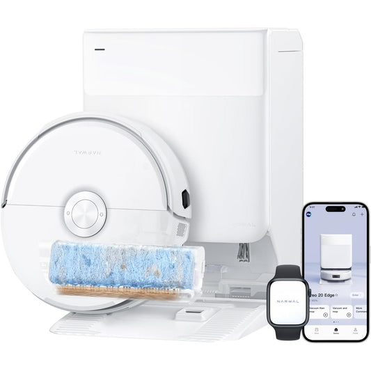 NARWAL Freo 20 Edge Robot Vacuum Mop 31000Pa Self Emptying White