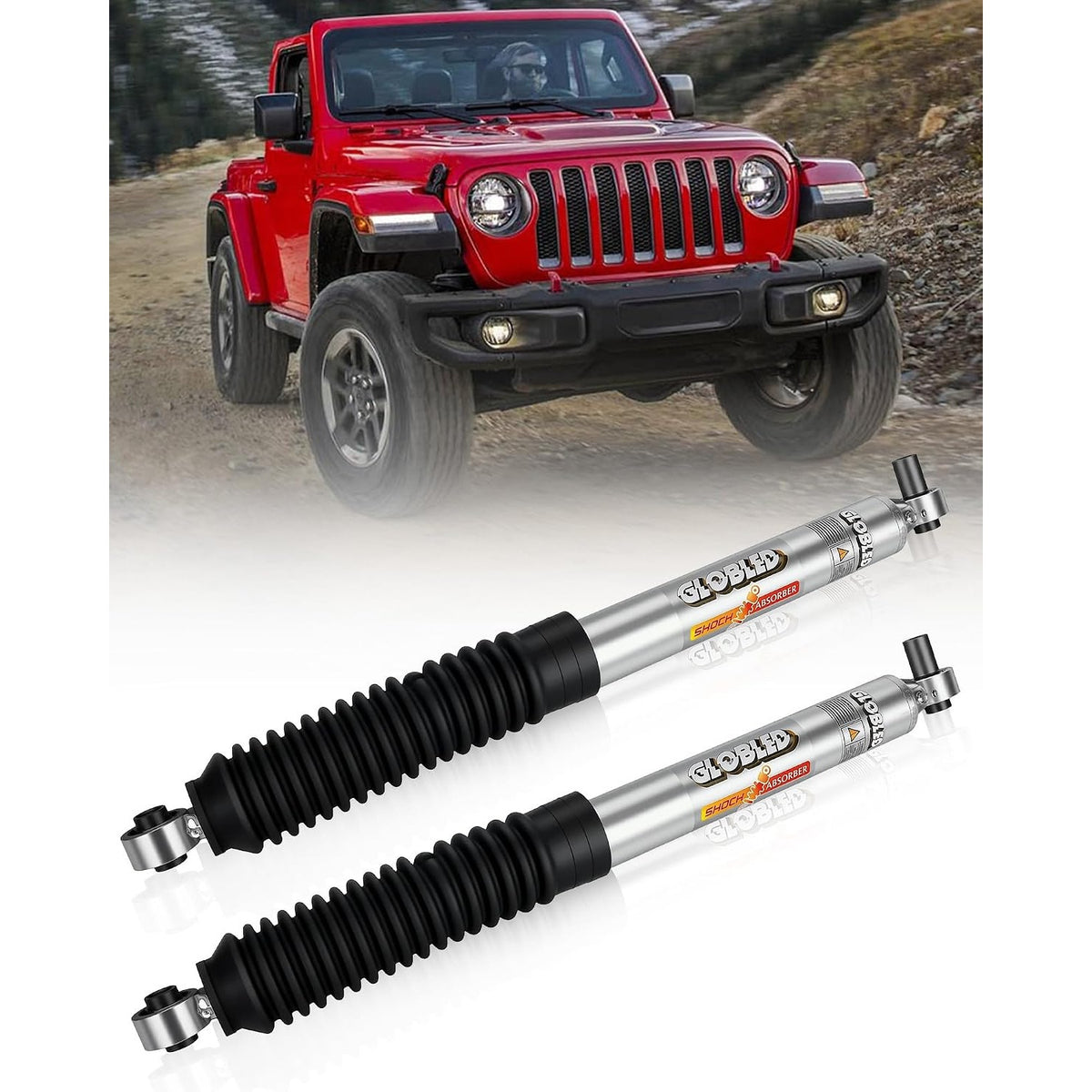 Front Shock Absorbers Jeep Wrangler JL JLU 2018-2024 0-1.5 Inch Lift (Pair)