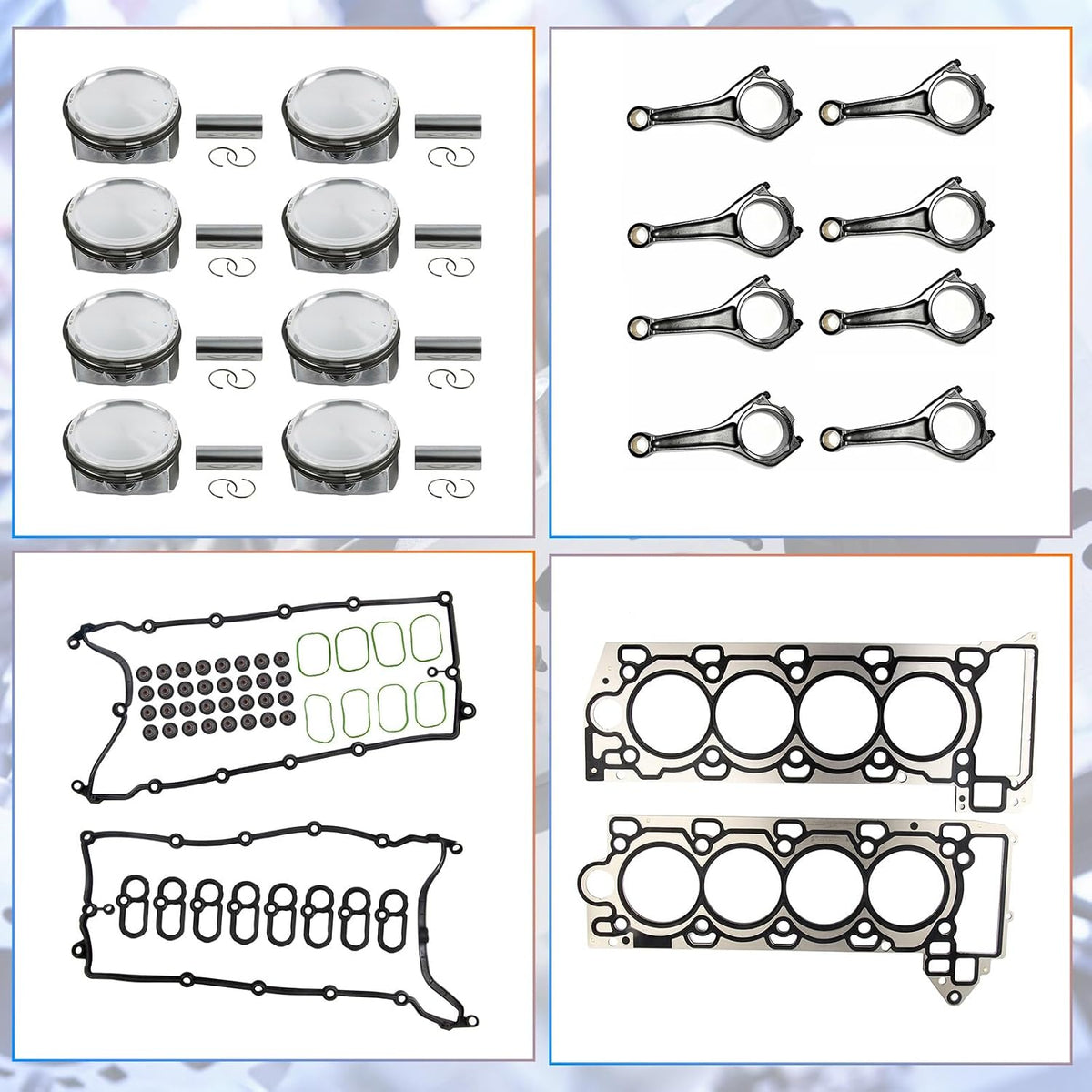 AJ133 508PS 5.0L V8 Engine Rebuild Kit Jaguar Land Rover LR061550 LR061551