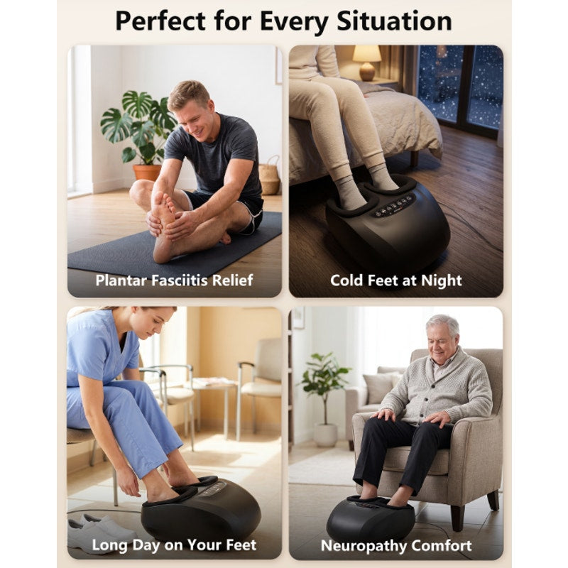 JZBRAIN FE-5318 Shiatsu Foot Massager with Heat Kneading Vibration Compression