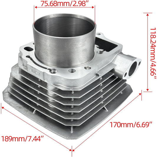76mm, 298cc Cylinder Piston Top End Kit Kawasaki Bayou 300 KLF300 2x4 4x4 11005-1533, 11060-16521533