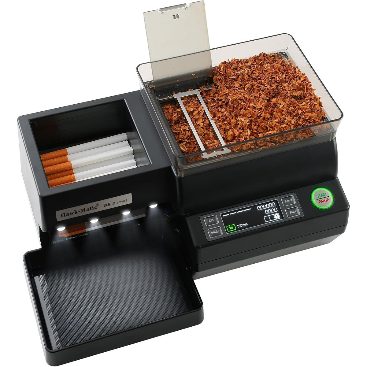 HawkMatic HK6 Smart Electric Cigarette Injector Machine 80mm 100mm