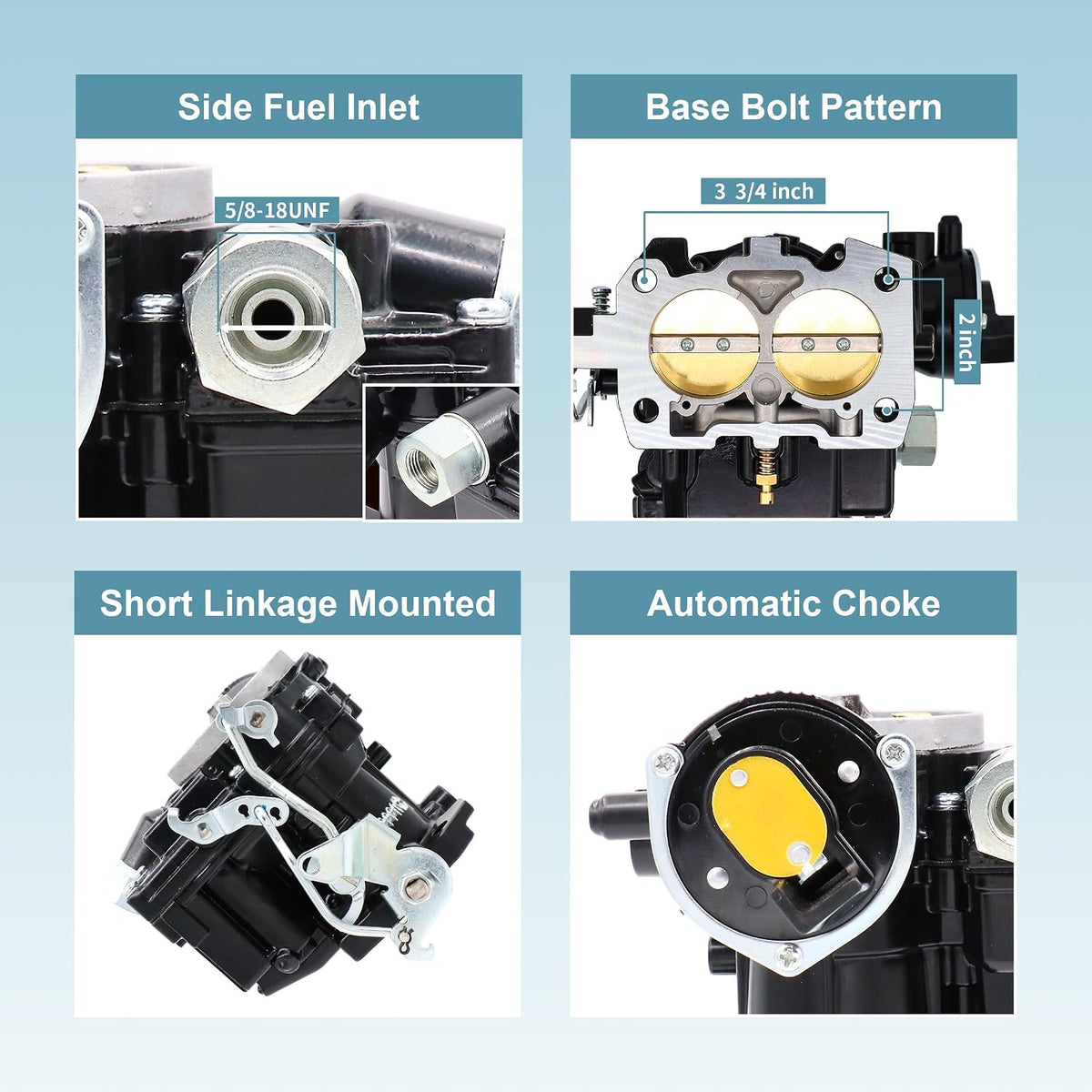 Marine Carburetor 2 Barrel Mercruiser 3.0L 2.5L Mercarb Electric Choke