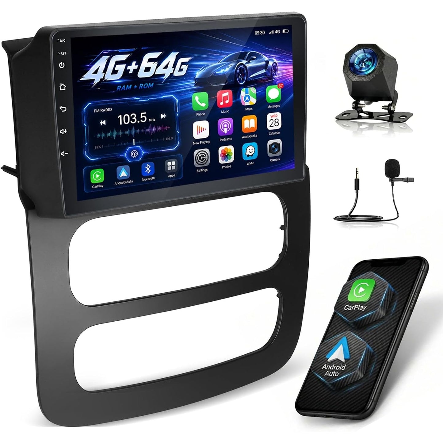 Dodge Ram 1500 2500 3500 2002-2005 Android Car Stereo CarPlay GPS 4+64G Camera