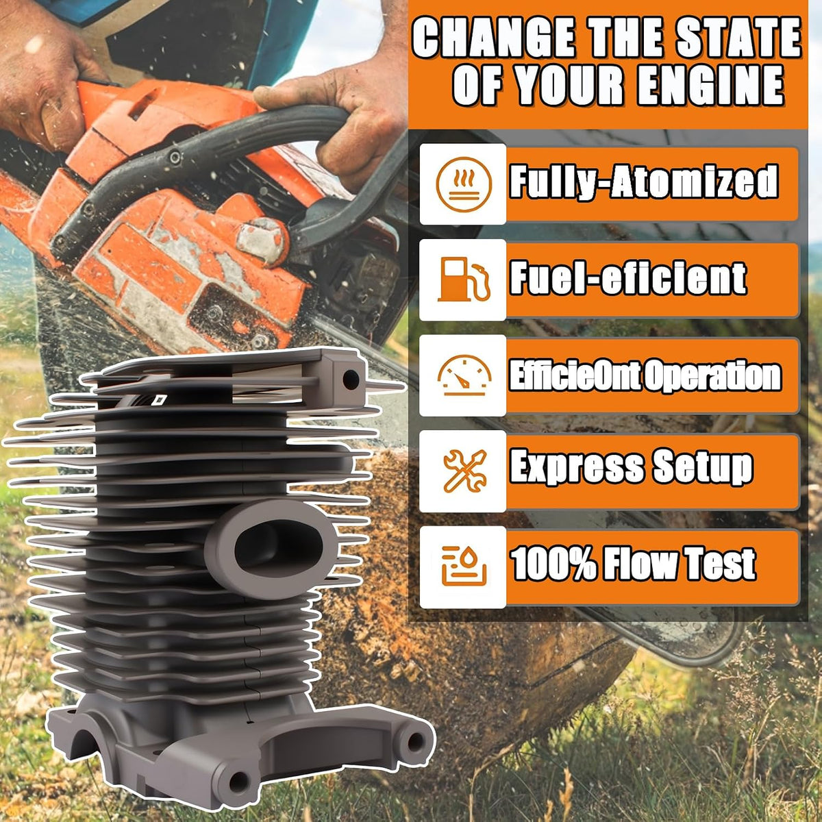 46mm Cylinder Piston Kit for Stihl MS280 MS280C MS270 MS270C 1133 020 1203