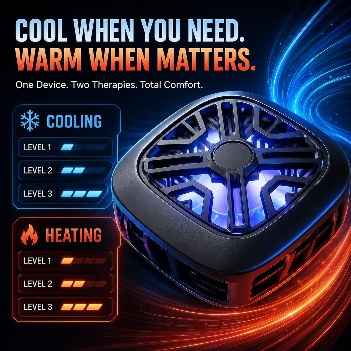 GENERAL ARMOR Knee Heat Cold Therapy Wrap Hot Cold Semiconductor Timer