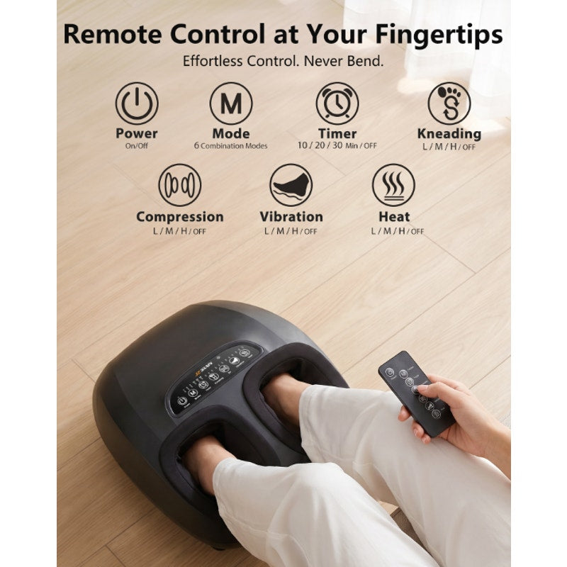 JZBRAIN FE-5318 Shiatsu Foot Massager with Heat Kneading Vibration Compression