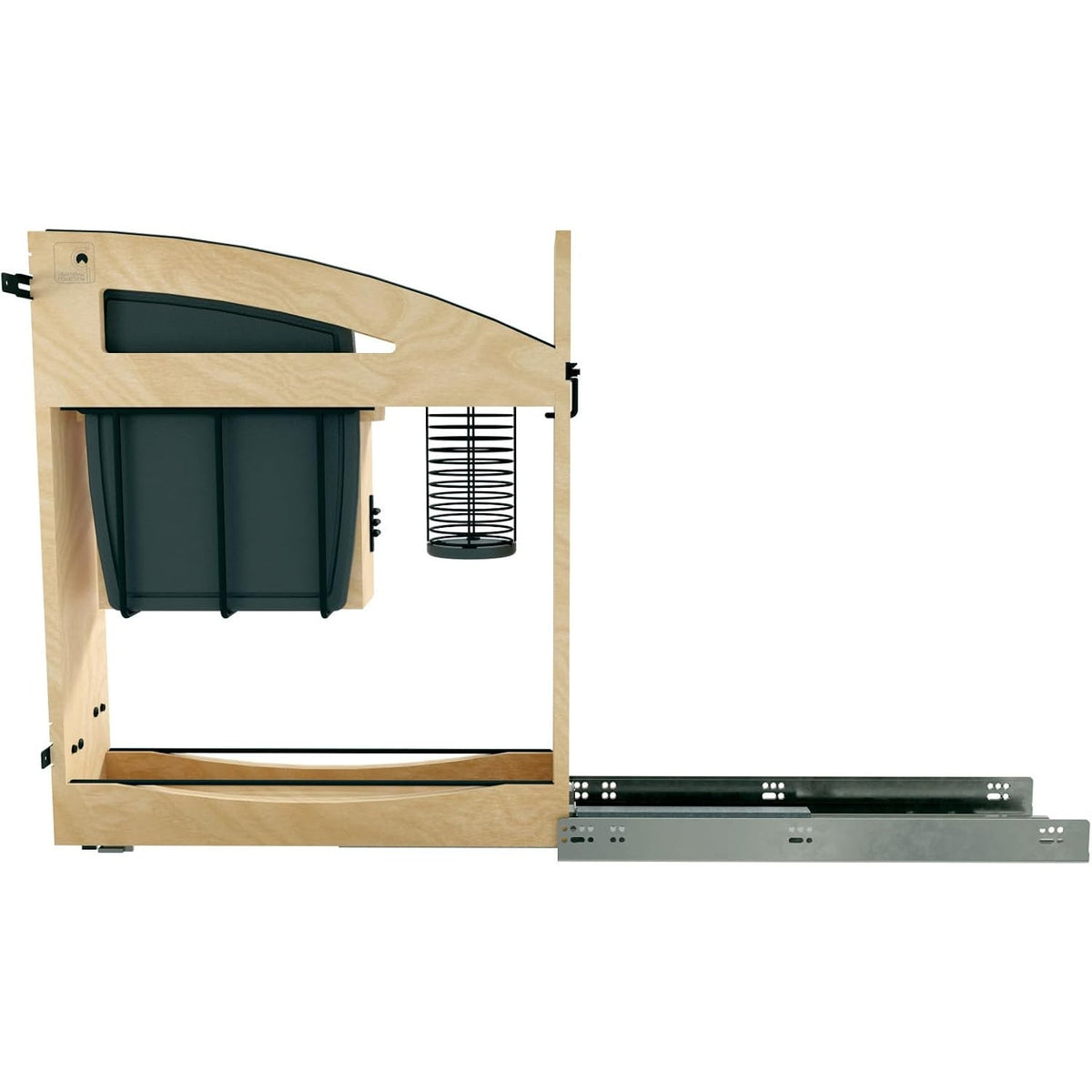 Rev-A-Shelf 448KBCC 9" Cabinet Knife Block Pullout Soft-Close Maple Organizer