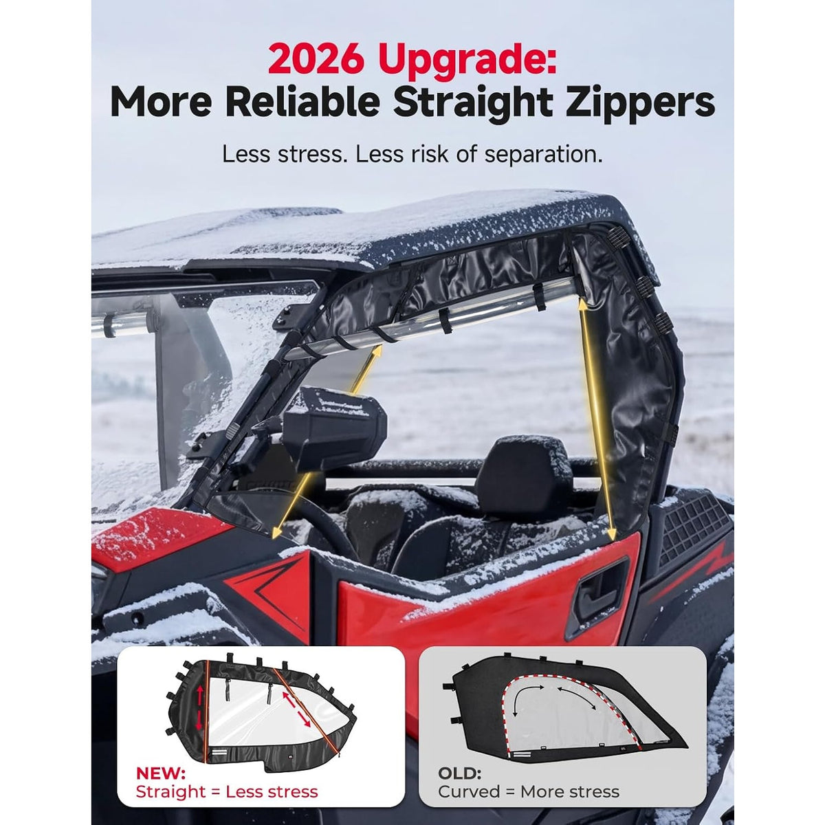 KEMIMOTO ZForce Soft Cab Enclosure 2023-2024 800 950 Trail Sport UTV Doors