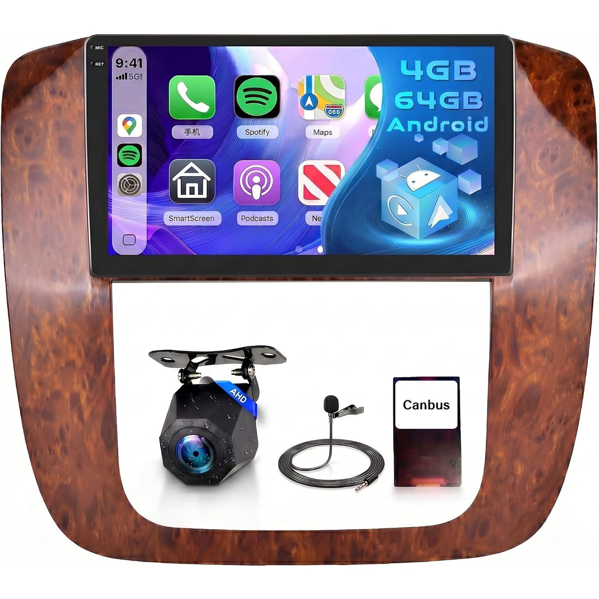 9" Car Radio Chevy Silverado GMC Yukon Tahoe Suburban 2007-2013 CarPlay Auto