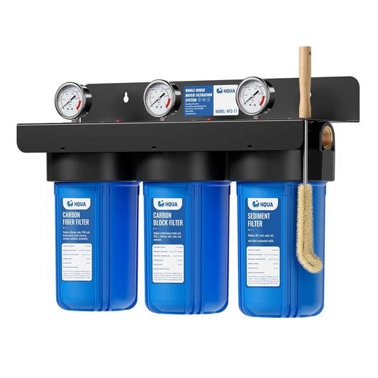 WF3-11 3-Stage Whole House Water Filtration System Sediment Carbon PFAS Filter