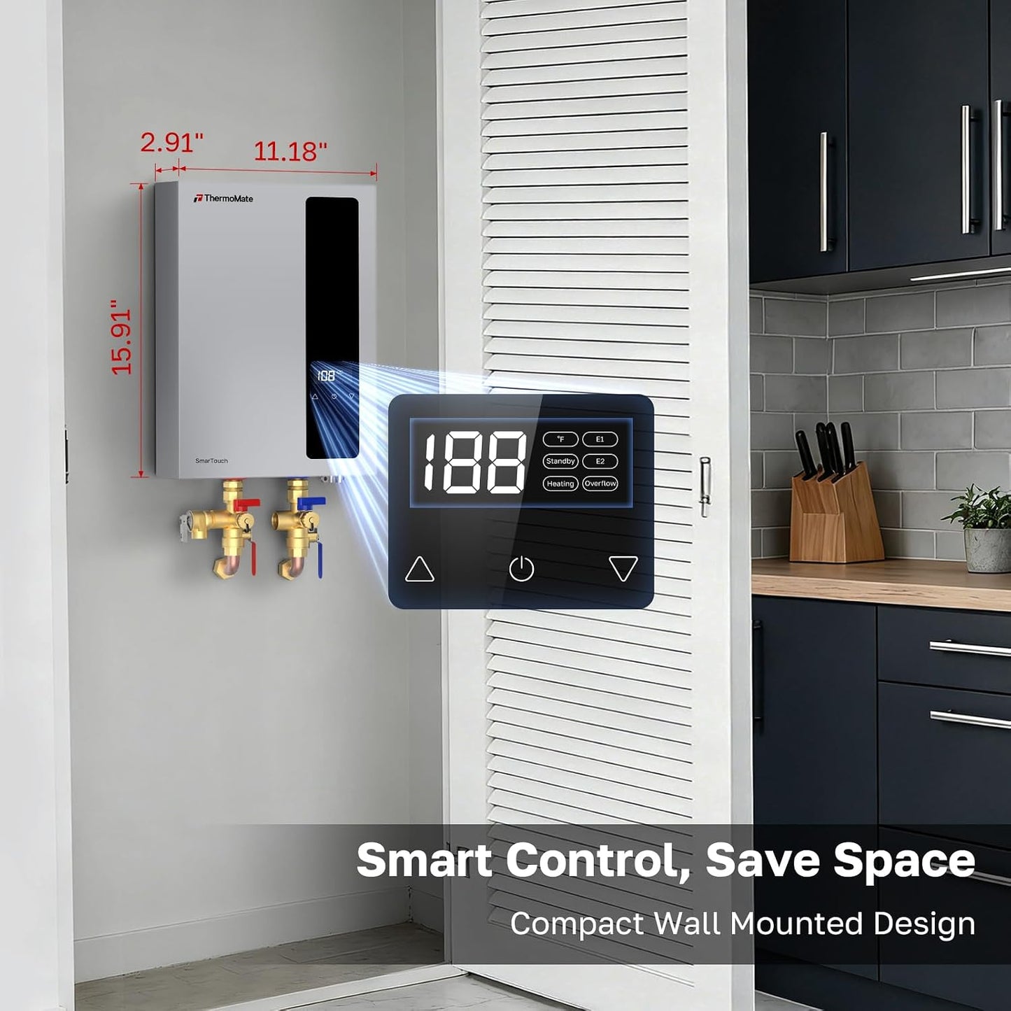 ThermoMate 14kW Tankless Electric Water Heater 240V Instant Hot Water ETL