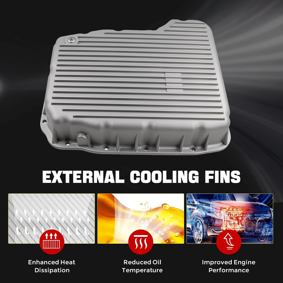 PPE 228052110 68RFE Aluminum Transmission Pan 07.5-24 Ram 2500 3500 6.7L