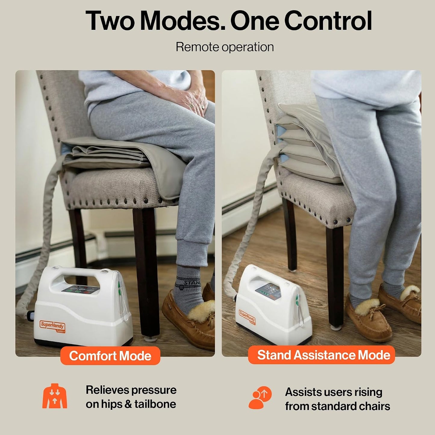 SuperHandy Electric Seat Lift Assist Cushion Elderly 400 lb Sit to Stand Remote