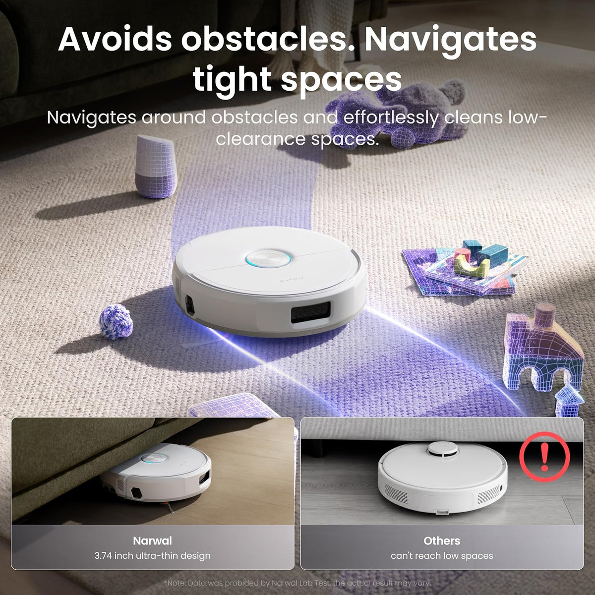 NARWAL Freo 20 Edge Robot Vacuum Mop 31000Pa Self Emptying White