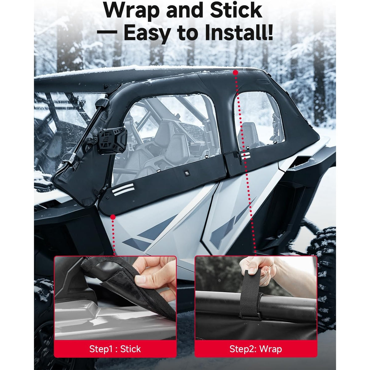 KEMIMOTO PRO XP4 Upper Door Cab Enclosure 2020-2026 Polaris RZR PRO XP4