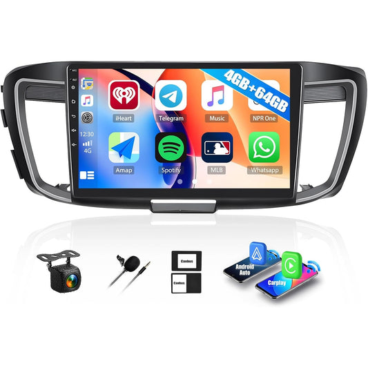 CAMECHO 9" Car Stereo 4GB+64GB for Honda Accord 2016-2017 Wireless CarPlay