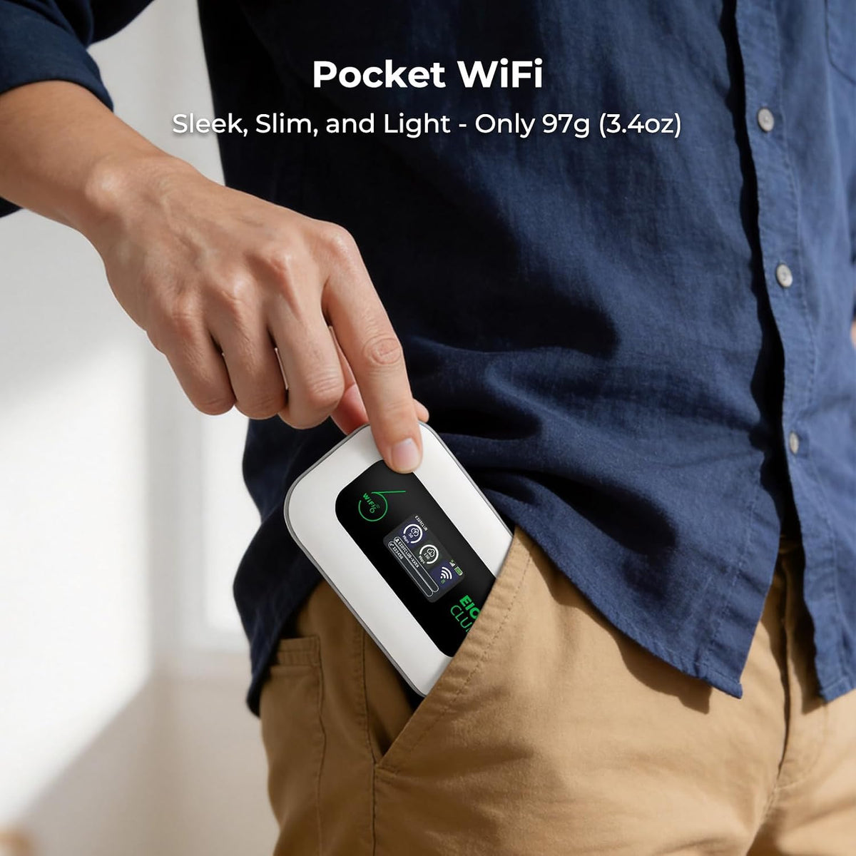 EIOTCLUB 4G LTE Portable WiFi Hotspot Prepaid No Contract 32 Devices 3000mAh