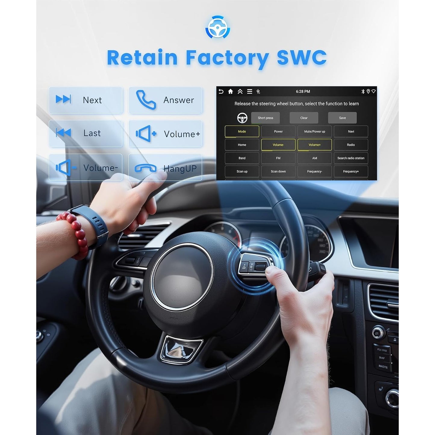 Jeep Wrangler JK 2007-2017 Android Stereo 7" CarPlay Android Auto GPS 4+128G