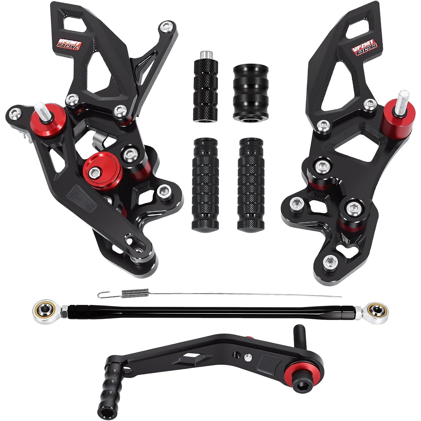 Rearsets Foot Pegs Adjustable Rear Sets for Suzuki GSXR 600 750 2011-2021 Black