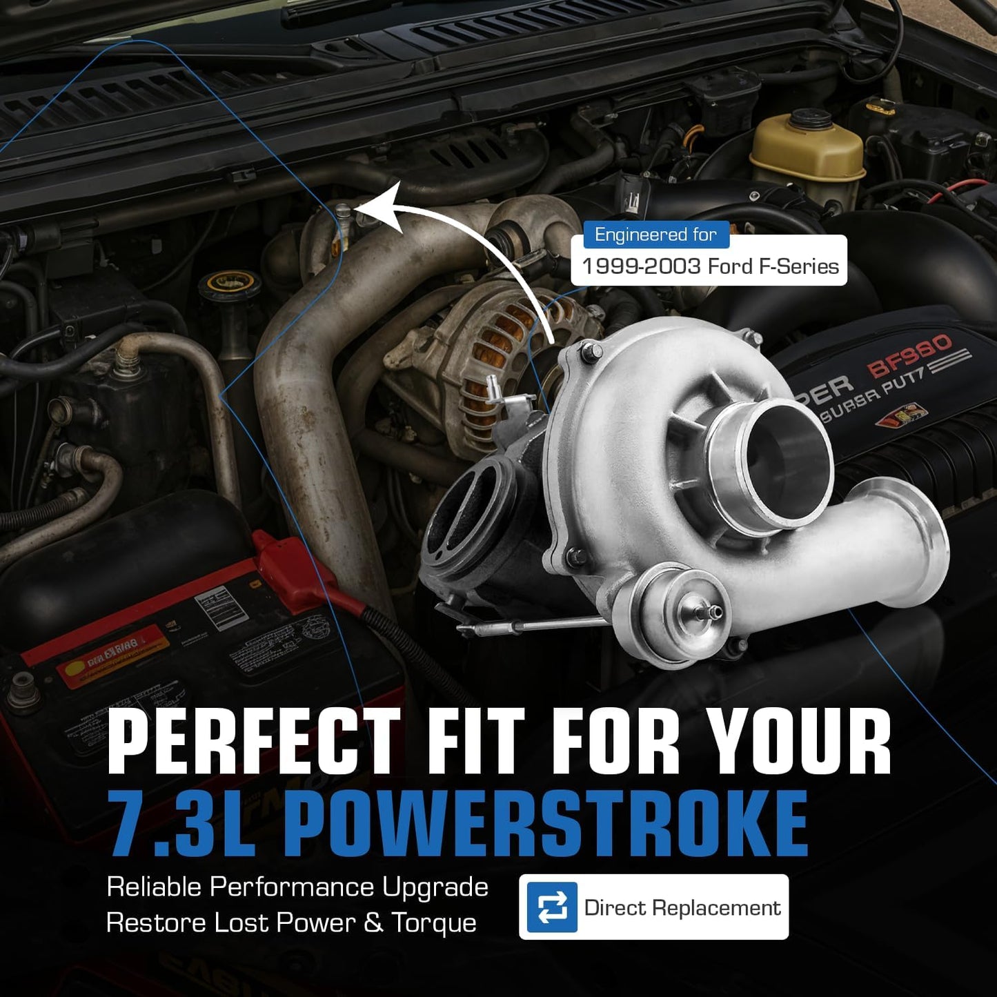 GTP38 Turbocharger Ford 7.3L Powerstroke 99.5-03 F250 F350 Excursion 1831383C92
