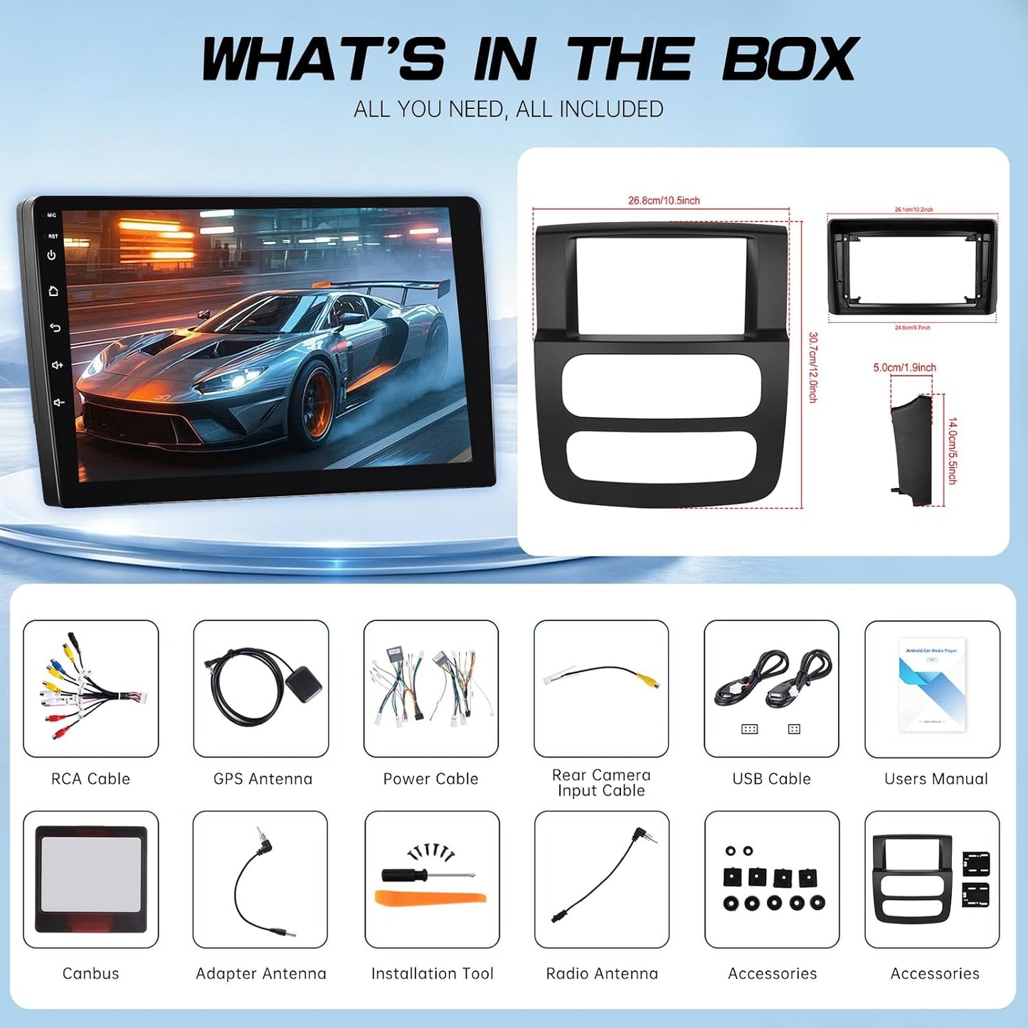 Dodge Ram 1500 2500 3500 2002-2005 Android Car Stereo CarPlay GPS 4+64G Camera