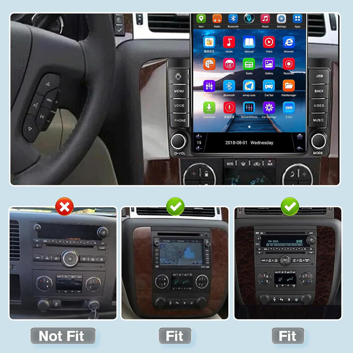 9.7 Android 13 Car Stereo 4+64GB Chevy Silverado Tahoe GMC Acadia Buick Enclave