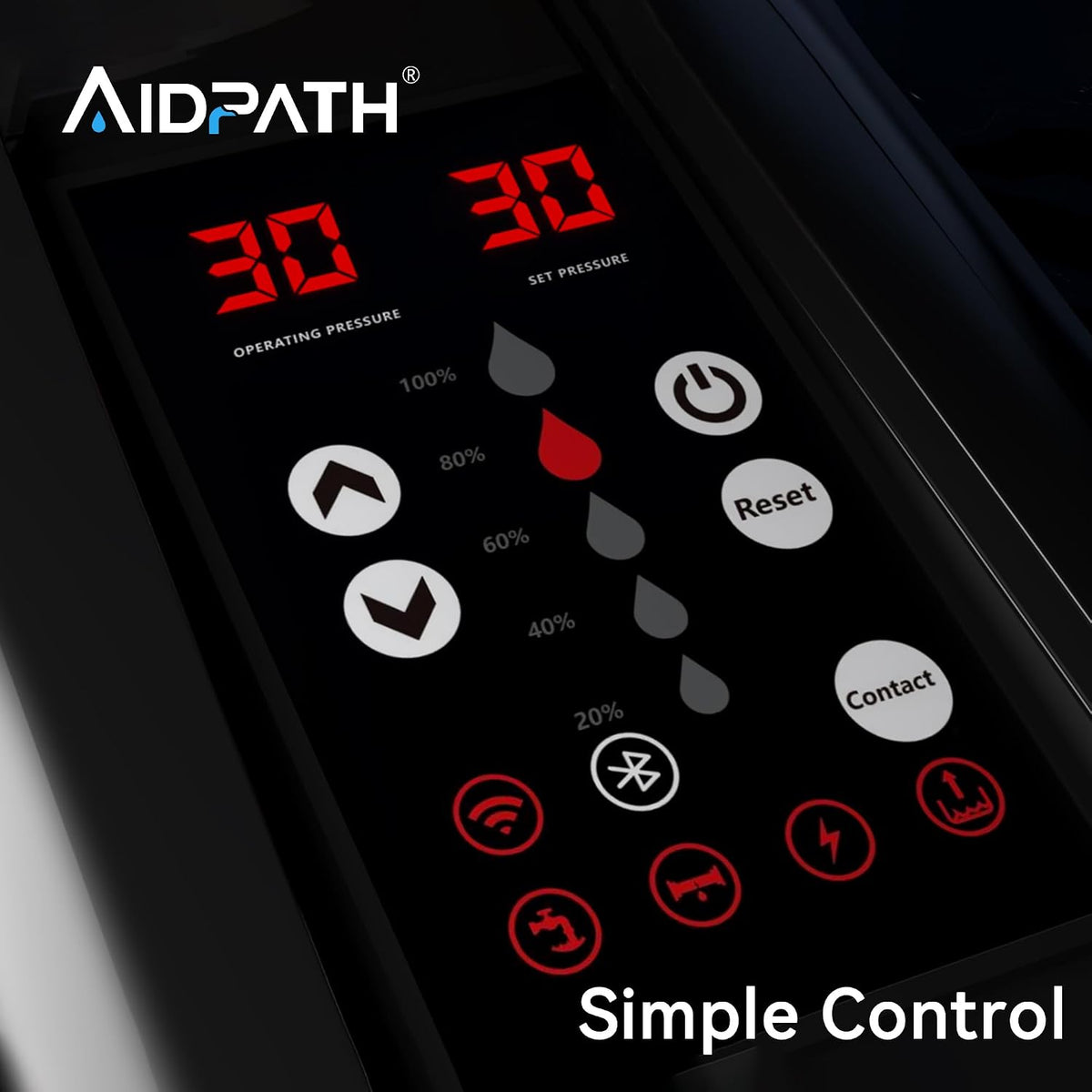 Aidpath 1.2HP Whole House Water Pressure Booster Pump 85PSI 27GPM 115V 1in NPT