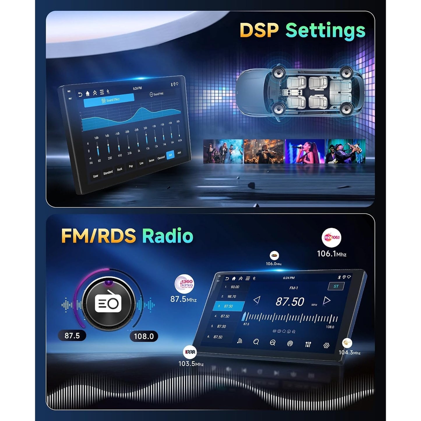 Honda Accord 2003-2007 Android 15 Car Stereo 10.1" CarPlay Android Auto 4+128G