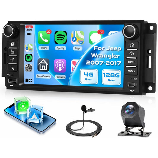 Jeep Wrangler JK 2007-2017 Android Stereo 7" CarPlay Android Auto GPS 4+128G