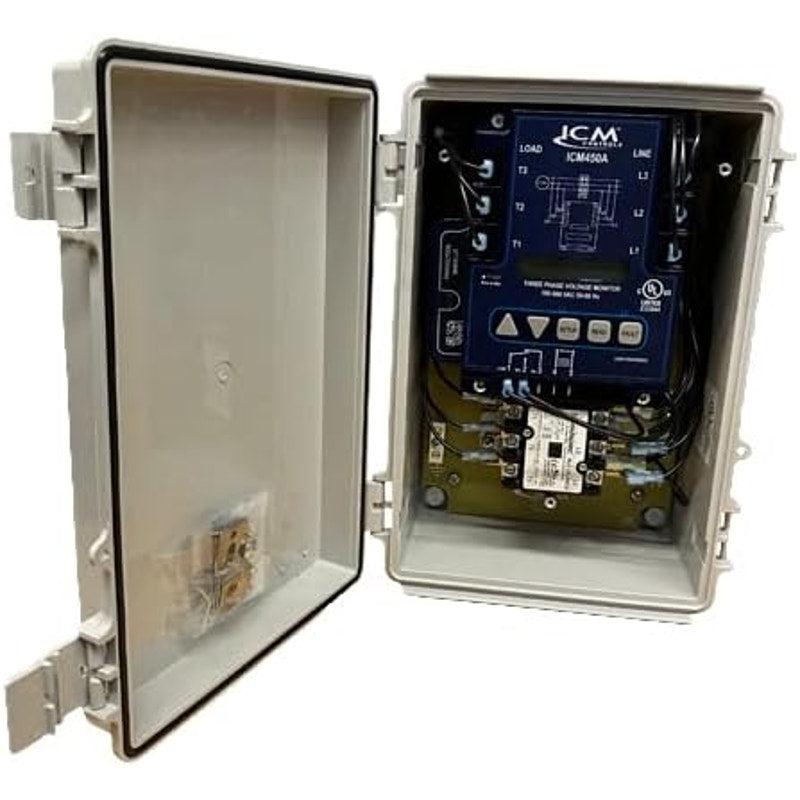ICM Controls 3VMS 3-Phase Voltage Monitor Surge Protector HVAC 208/240V 40A