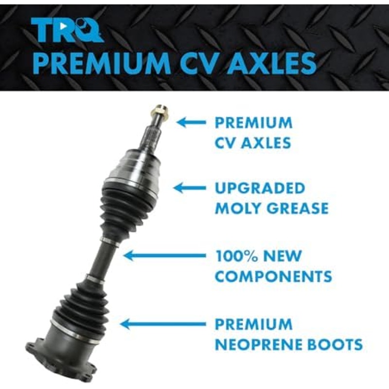 TRQ Front Right CV Axle Shaft Passenger for 2014-19 Toyota Highlander Hybrid AWD