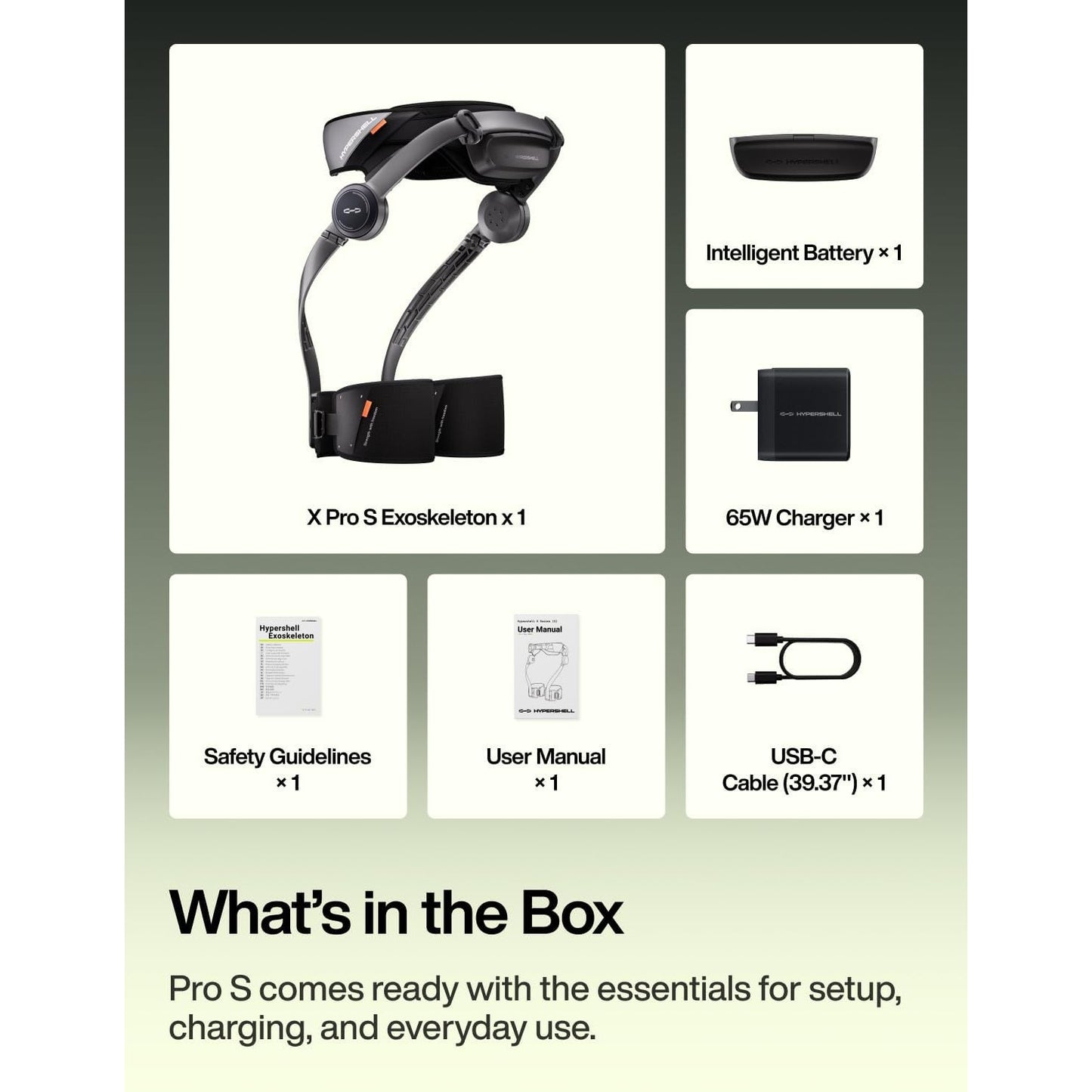 Hypershell X Pro S AI Leg Exoskeleton 800W 17.5km Range Smart Walking Assist