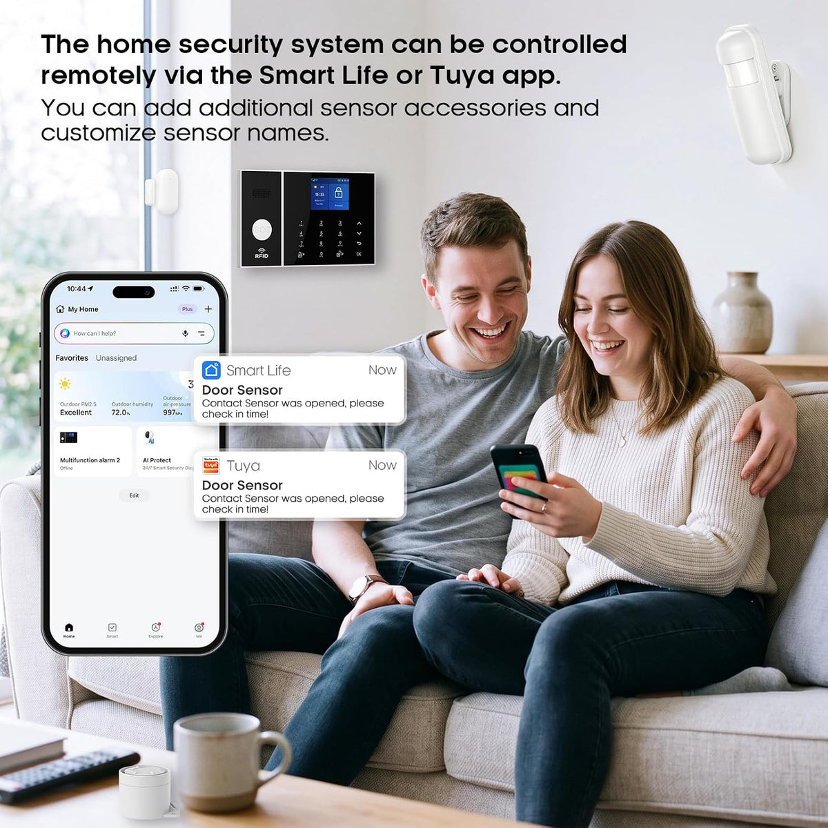 Hapippofa 16PC WiFi 4G Home Alarm System 6 Door 3 Motion Alexa SOS