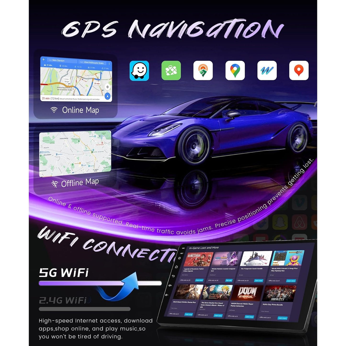 Toyota 4Runner 2003-2009 Android 15 Car Stereo 9" CarPlay Android Auto JBL GPS