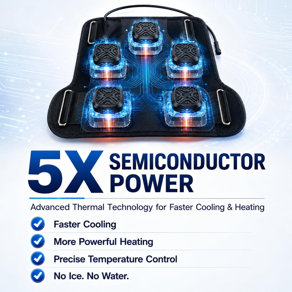GENERAL ARMOR Knee Heat Cold Therapy Wrap Hot Cold Semiconductor Timer