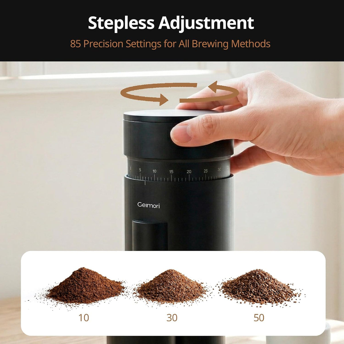 Geimori GU63 63mm Conical Burr Coffee Grinder Single Dose Espresso Pour Over