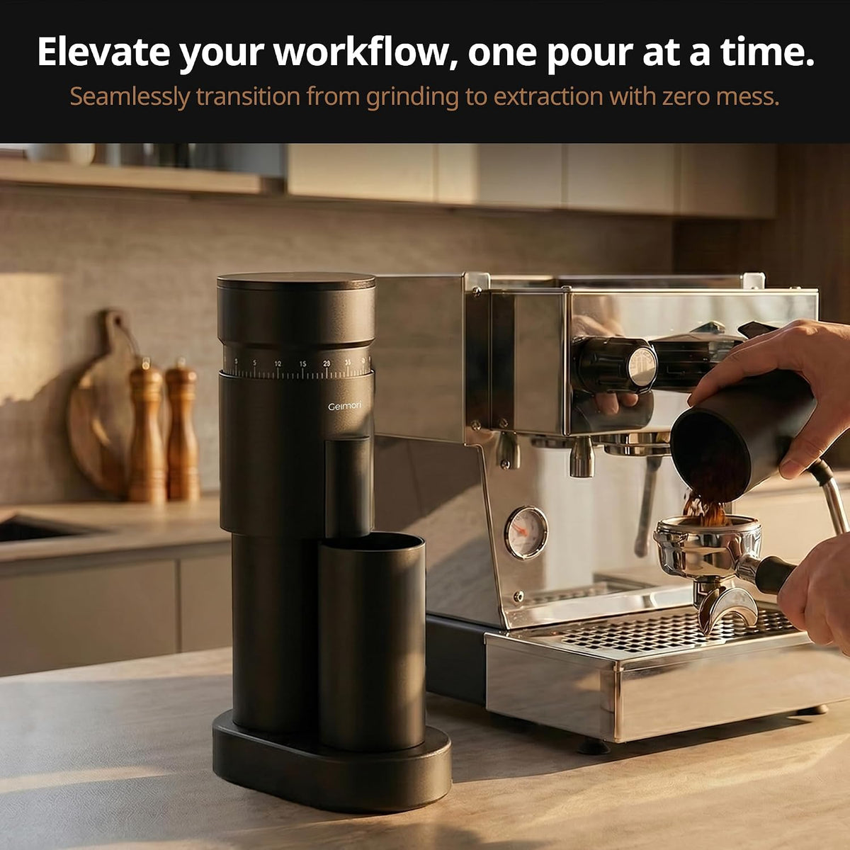 Geimori GU63 63mm Conical Burr Coffee Grinder Single Dose Espresso Pour Over